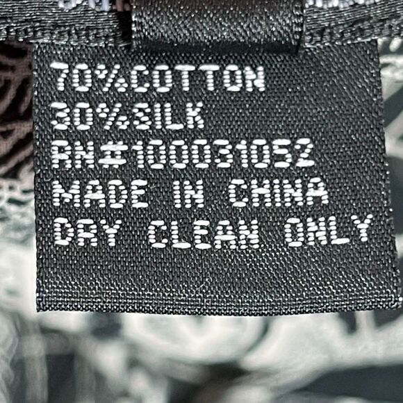 Citron Santa Monica Black Print Frog Closure Top - Picture 10 of 11